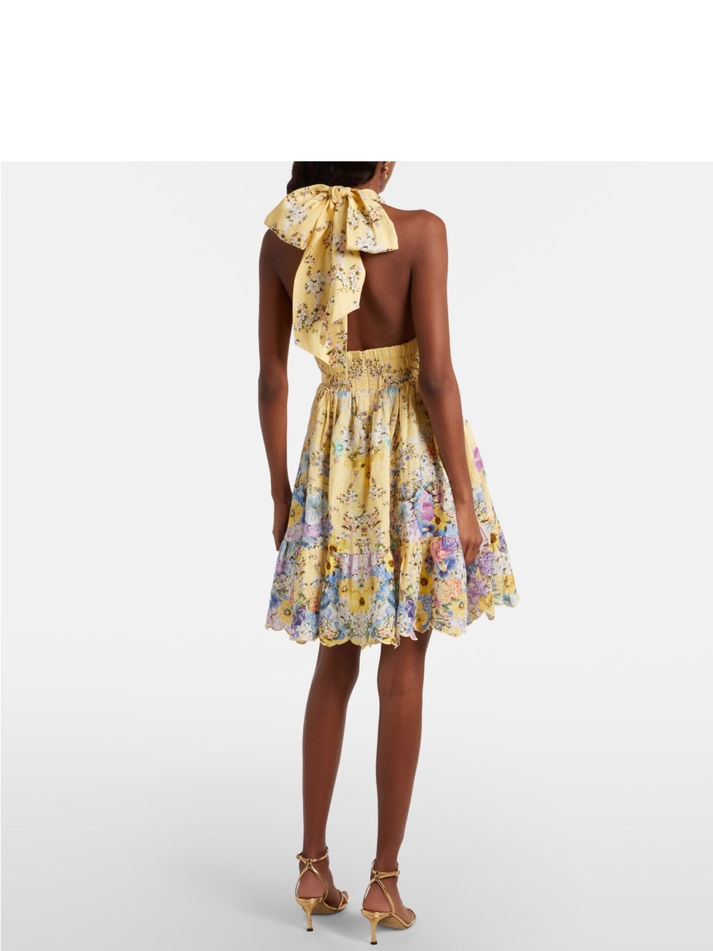 CAMILLA
Embellished floral halterneck linen minidress - Picture 3 of 10